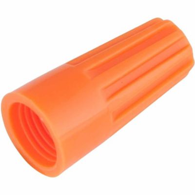Image showing  22-14 AWG WireGard Screw-On Electrical Wire Connectors, 73B Size, Orange, 25-Pack