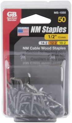 Image showing  1/2 in. Metal Cable Staples, 50-Pack