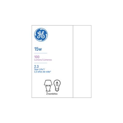 Image showing Bulb Soft White 15 W, 2 pk.