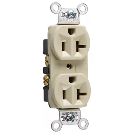 Pass & Seymour 20 Amp Commercial Grade Outlet Ivory Electrical Outlets & Adapters