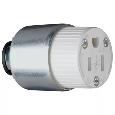 Pass & Seymour 15A Shielded Connector White Electrical Plugs & Connectors