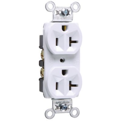 Pass & Seymour 20A Commercial-Grade Outlet, White