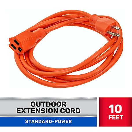 JobSmart Wj-23 16or10 10 ft. Indoor/Outdoor 16/3 Extension Cord, Orange