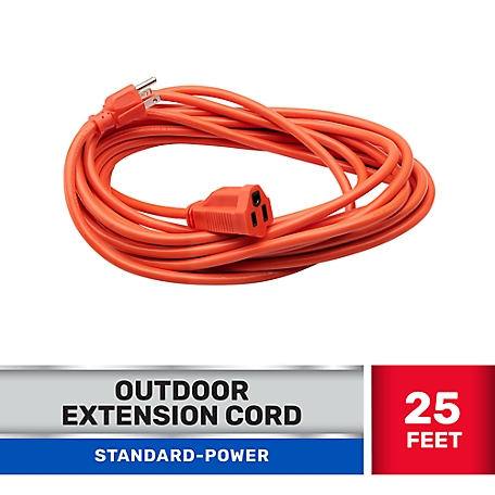 JobSmart 25 ft. Indoor/Outdoor Standard-Power Extension Cord, Orange at  Tractor Supply Co.