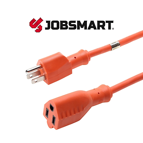 JobSmart 100 ft. Indoor/Outdoor Standard-Power Extension Cord, Orange at Tractor  Supply Co.