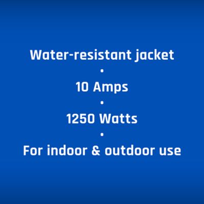 Image showing  100 ft. Indoor/Outdoor Standard-Power Extension Cord, Orange