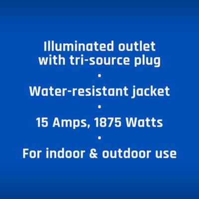 Image showing  2 ft. Outdoor Pro-Power Extension Cord