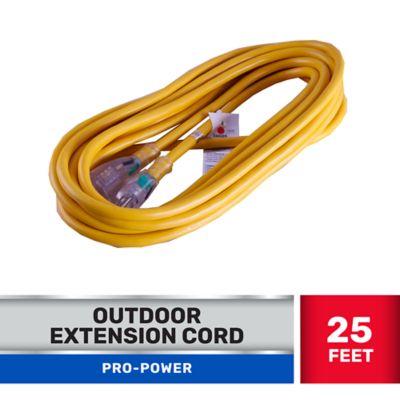 Coleman Cable 100' Green & Yellow 12/3 Outdoor Extension Cord