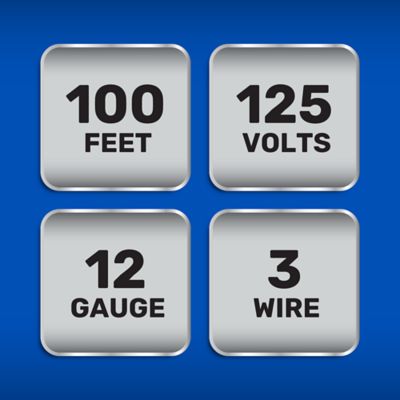 Image showing  100 ft. Indoor/Outdoor Pro Power Extension Cord