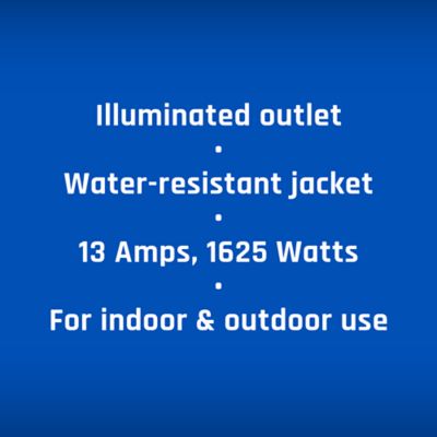 Image showing  100 ft. Indoor/Outdoor Extra-Power Extension Cord, Red