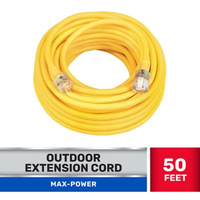 JobSmart 50 ft. Outdoor Max-Power Extension Cord, Yellow at Tractor Supply  Co.