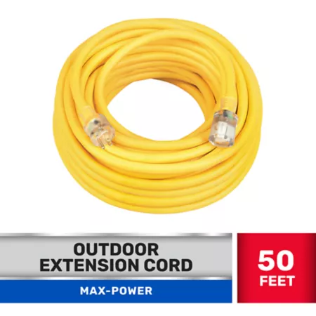 JobSmart 50 ft Maximum Power Outdoor Extension Cord Yellow Extension Cords