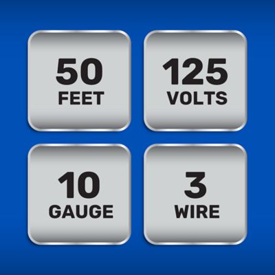 Image showing  50 ft. Outdoor Max-Power Extension Cord, Yellow