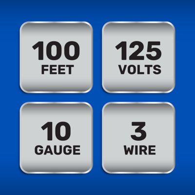 Image showing  100 ft. Outdoor 10-Gauge Max-Power Extension Cord