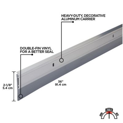 Image showing 2-1/8 in. x 1/4 in. x 36 in. Vinyl Exterior Door Sweep