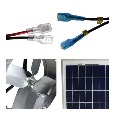 Image showing  Solar-Powered Gable Mount Attic Ventilator with Panel