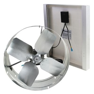Image showing 6 th Ventamatic Solar-Powered Gable Mount Attic Ventilator with Panel
