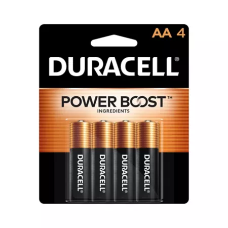 Duracell AA Coppertop Alkaline Batteries 4 Pack Batteries