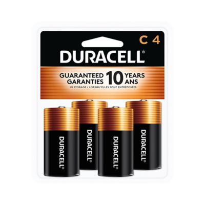 Duracell C Coppertop Alkaline Batteries, 4-Pack