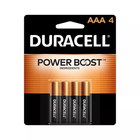 Duracell AAA Coppertop Alkaline Batteries 4 Pack Batteries