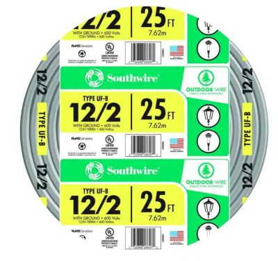WIRE 12/2 VF W G 25 ft.