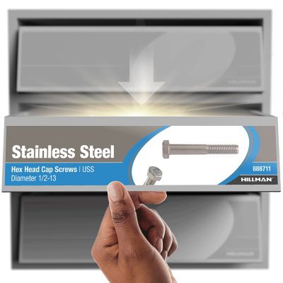 Image showing  1/2 in. 13 x 1-1/2in. Stainless Steel Hex Cap Screws, 2 pk.