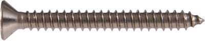 Image showing  6 x 1in. Stainless Flat-Head Phillips Sheet Metal Screws, 5-Pack