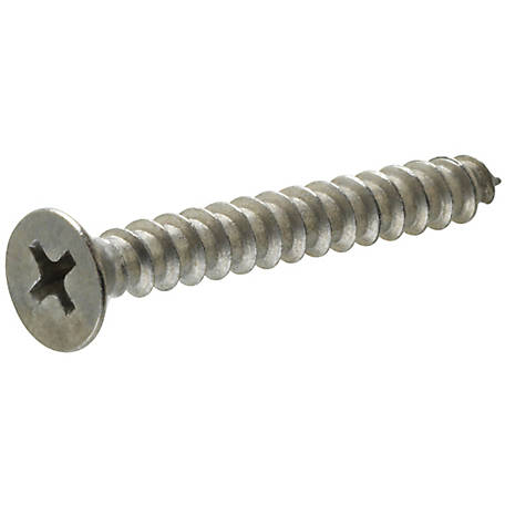 The Hillman Group 42225 Stainless Steel Flat Head Phillips Sheet Metal Screw 14 x 3-Inch 10-Pack 