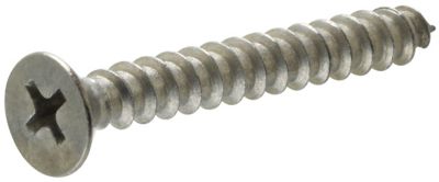 Stainless Flat Head Phillips Sheet Metal Screw - 12 X 1\" - 5 Pack H-06...