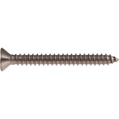 Image showing  #10 x 1-1/4 in. Stainless Flat-Head Phillips Sheet Metal Screws, 5-Pack