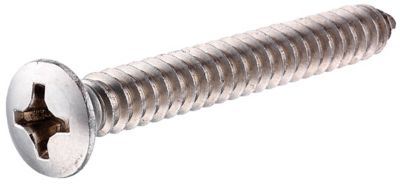 Hillman Stainless Phillips Oval-Head Sheet Metal Screws (#14 x 1in.) -5 Pack