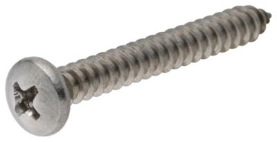 Hillman Stainless Oval-Head Slotted Sheet Metal Screws (#4 x 1/2in.) -5 Pack