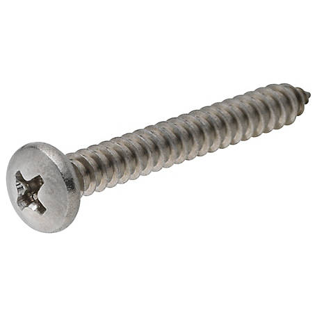 10-Pack The Hillman Group 44185 10 x 3-Inch Pan Phillips Sheet Metal Screw Stainless Steel 