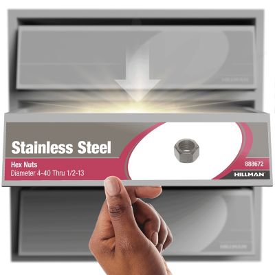 Image showing  #10-24 TPI Stainless Steel Hex Nuts, 5-Pack