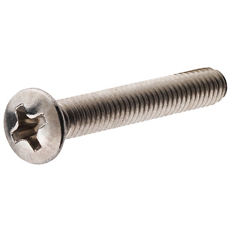 Hillman Stainless Phillips Oval-Head Machine Screws (#8-32 x 1in.) -5 Pack