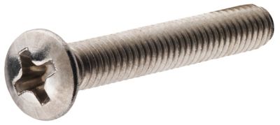 Hillman Stainless Phillips Oval-Head Machine Screws (#10-24 x 1in.) -5 Pack