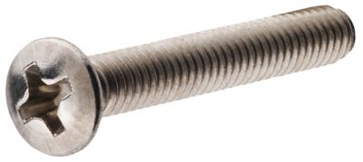 Hillman Stainless Phillips Oval-Head Machine Screws (1/4in.-20 x 3/4in.) -5 Pack