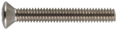 Image showing  1/4 in.-20 x 1 in. Stainless Phillips Oval-Head Machine Screws, 5-Pack