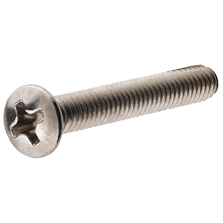 Hillman Stainless Phillips Oval-Head Machine Screws (1/4in.-20 x 2-1/2in.) -5 Pack