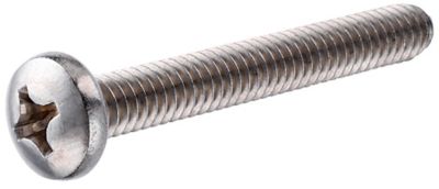 Hillman Phillips Pan-Head Stainless Machine Screws (#6-32 x 3/8in.) -6 Pack