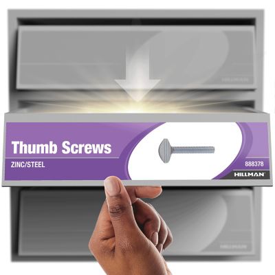 Image showing  1/4 in.-20 x 1/2 in. Zinc Thumb Screws, 2-Pack