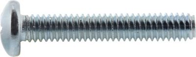 Image showing  M4-0.70 x 12mm Class 4.8 Phillips Pan-Head Metric Machine Screws, 3 pk.