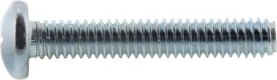 Image showing  M4-0.70 x 25mm Class 4.8 Phillips Pan-Head Metric Machine Screws, 3 pk.