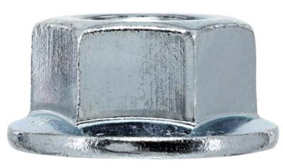 Image showing  M12-1.75 Zinc-Plated Class 10 Metric Flange Nuts, 2-Pack