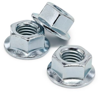 Image showing  M14-2.00-14 TPI Zinc-Plated Class 10 Metric Flange Nuts