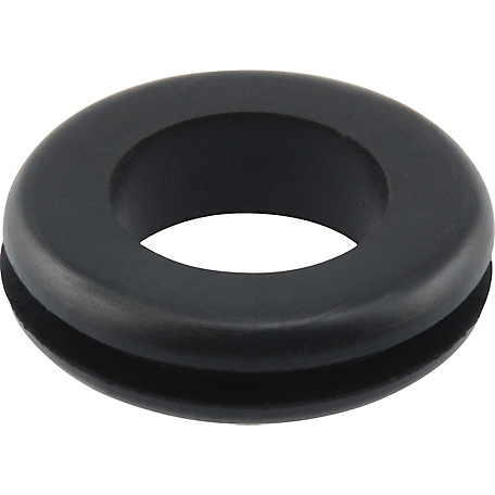 Hillman Grooved Rubber Grommet (3/16in. Inner Dia. x 7/16in. Outer Dia. x 7/32in. Thick) -1 Pack