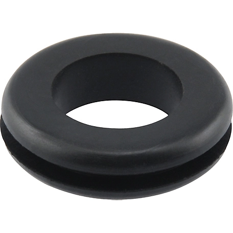 Hillman Grooved Rubber Grommet (1/2in. Inner Dia. x 13/16in. Outer Dia. x 9/32in. Thick) -2 Pack