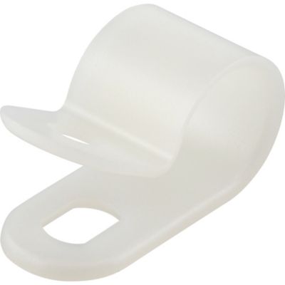 Hillman 3/8 in. Diameter Natural White Nylon Cable Clamps, 10-Pack