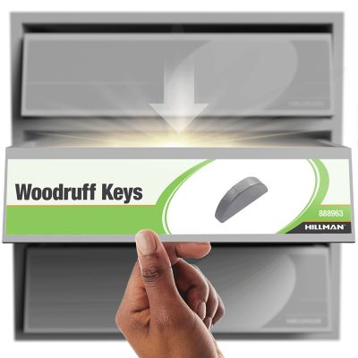 Image showing  3/16 in. x 7/8 in. Steel Woodruff Keys