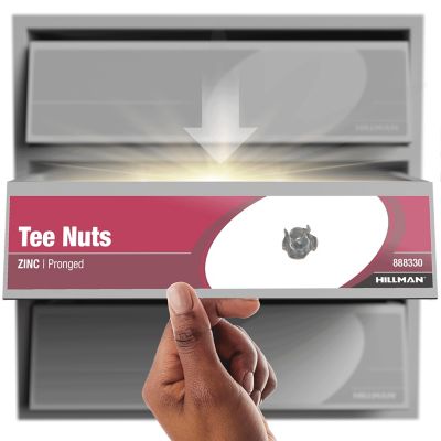 Image showing  5/16 in.-18 TPI x 3/8 in. Zinc-Plated Long Prong Tee Nuts